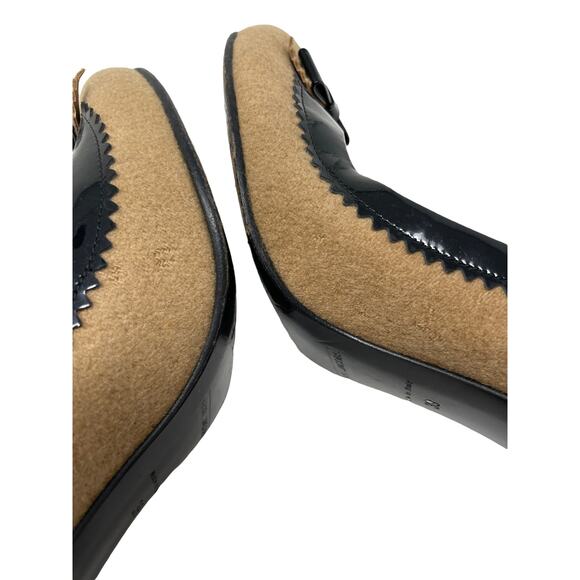 Marc by Marc Jacobs Pumps Womens 39 9 Heels Brown Black Slip On Suede Bow - Picture 5 of 9